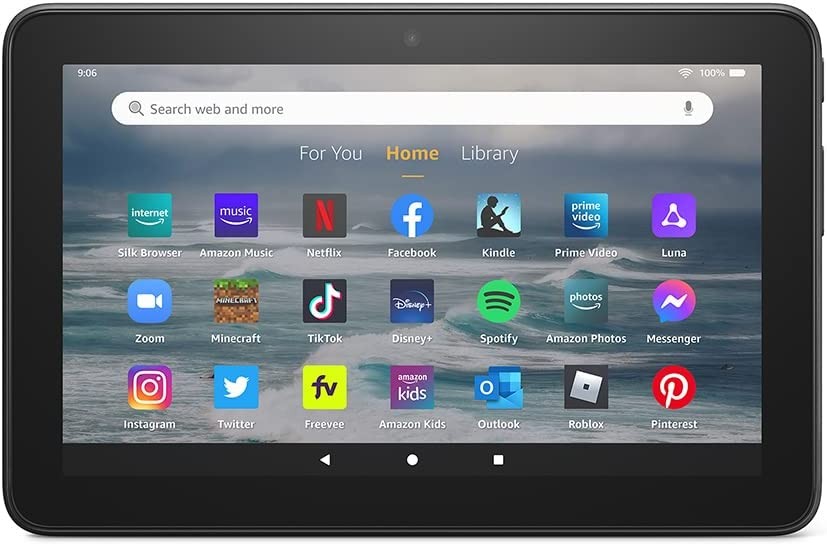 Amazon Fire 7 tablet, 7” display, 32 GB, 10 hours battery life, light and portable for entertainment at home or on-the-go, (2022 release), Black