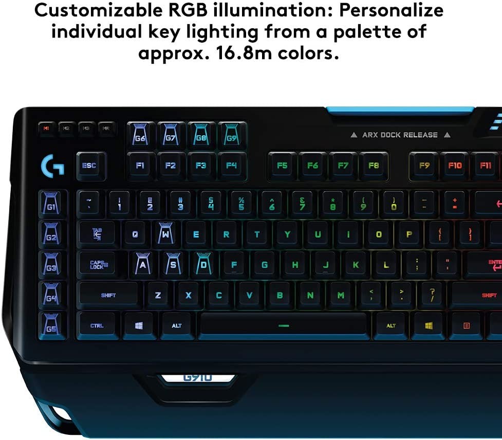 Logitech G910 Orion Spectrum RGB Wired Mechanical Gaming Keyboard , Black