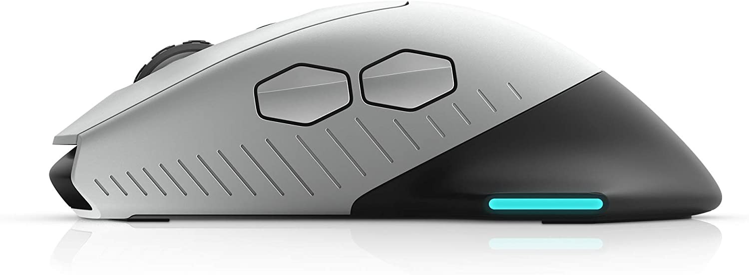 Alienware Wired/Wireless Gaming Mouse 610M-Light, Lunar Light