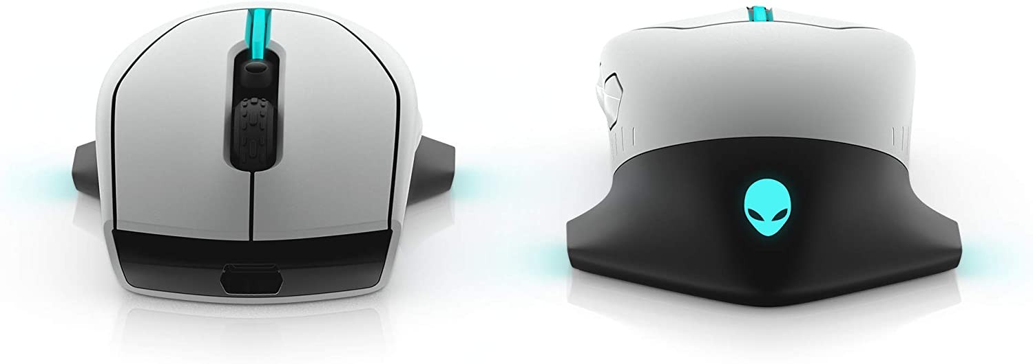 Alienware Wired/Wireless Gaming Mouse 610M-Light, Lunar Light