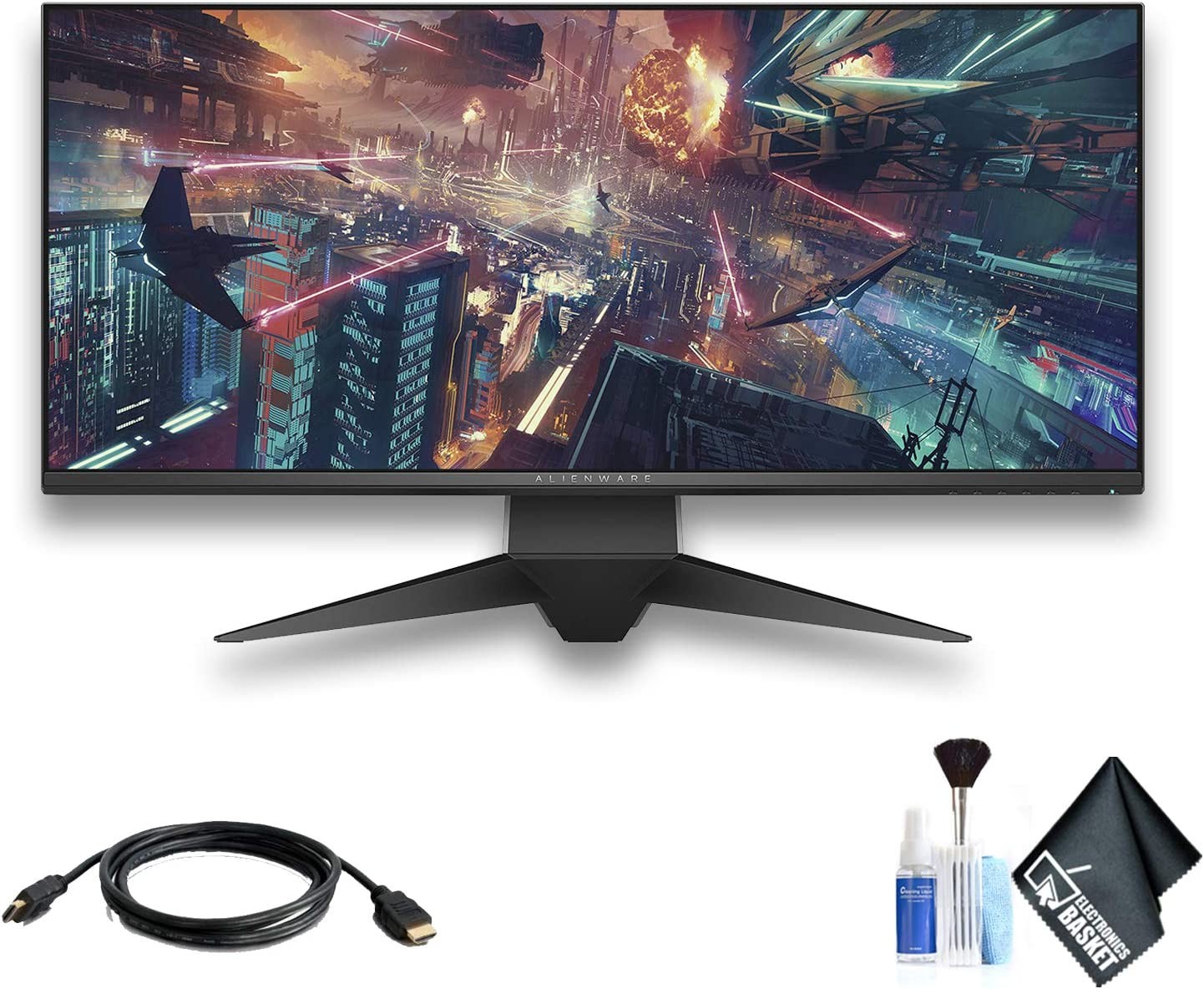 Dell Alienware AW3418DW 34" 21:9 Curved 120 Hz G-Sync IPS Gaming Monitor with HDMI Cable