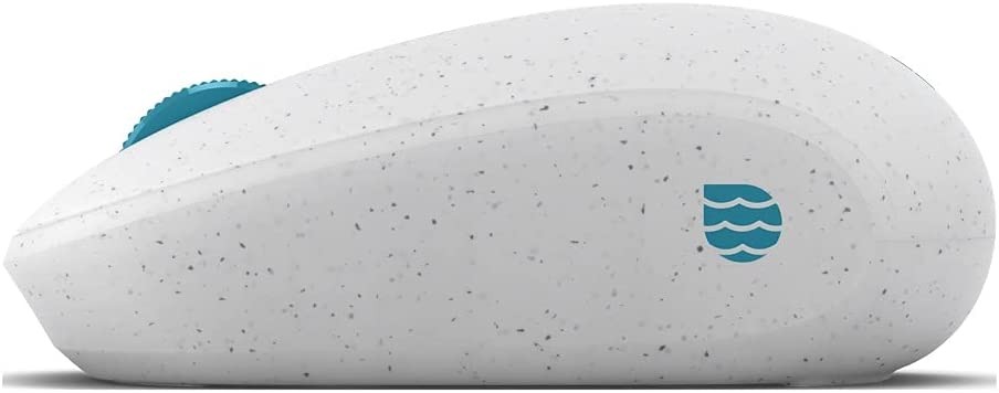 Microsoft Ocean Plastic Mouse. Made from 20% Recycled Ocean Waste, Comfortable Design, Right/Left Hand Use, Wireless Bluetooth Mouse for PC/Laptop/Desktop, Works with for Mac/Windows Computers