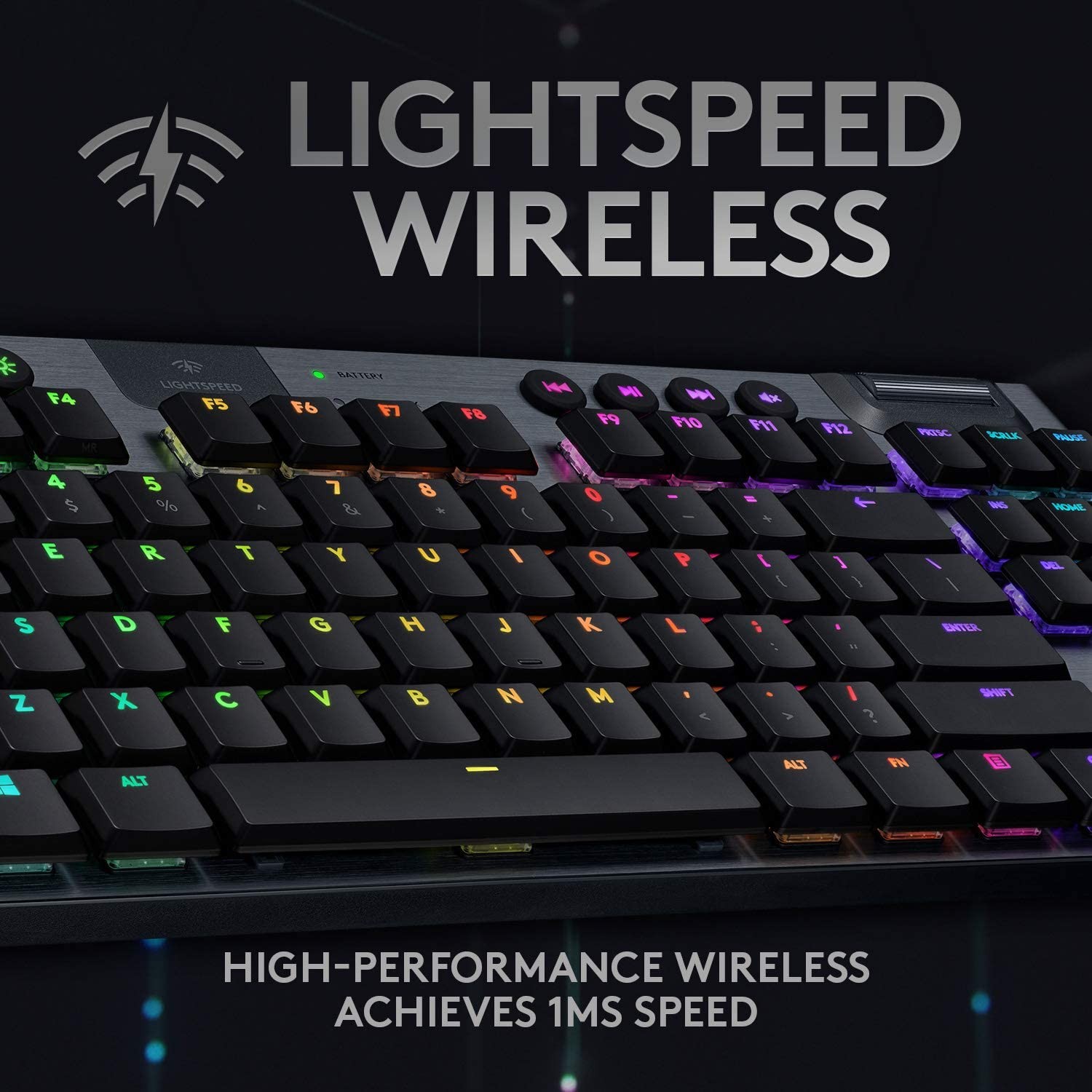 Logitech G915 TKL Tenkeyless Lightspeed Wireless RGB Mechanical Gaming Keyboard, Low Profile Switch Options, Lightsync RGB, Advanced Wireless and Bluetooth Support - Tactile