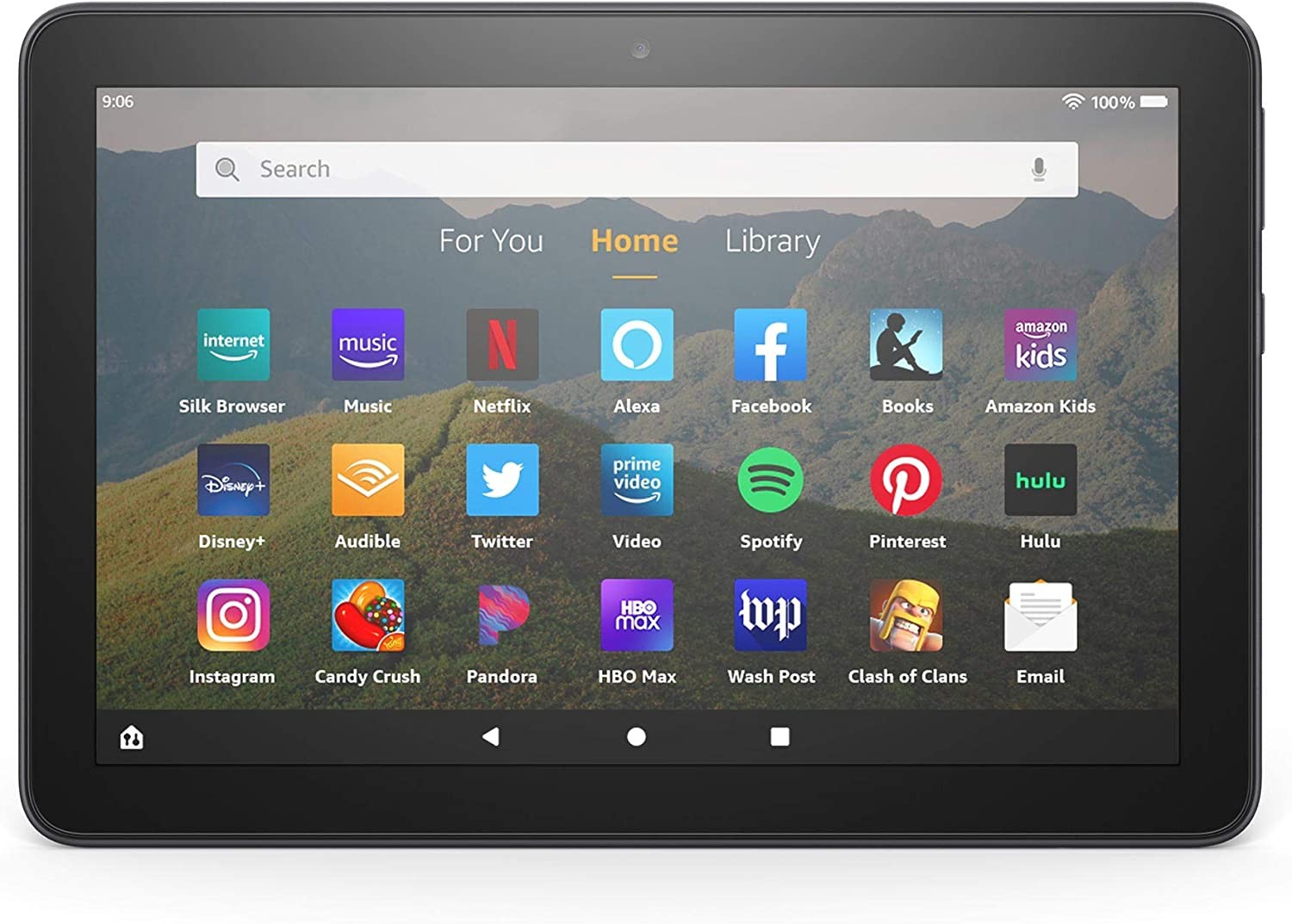 Fire HD 8 tablet, 8" HD display, 64 GB, (2020 release), designed for portable entertainment, Black, without lockscreen ads