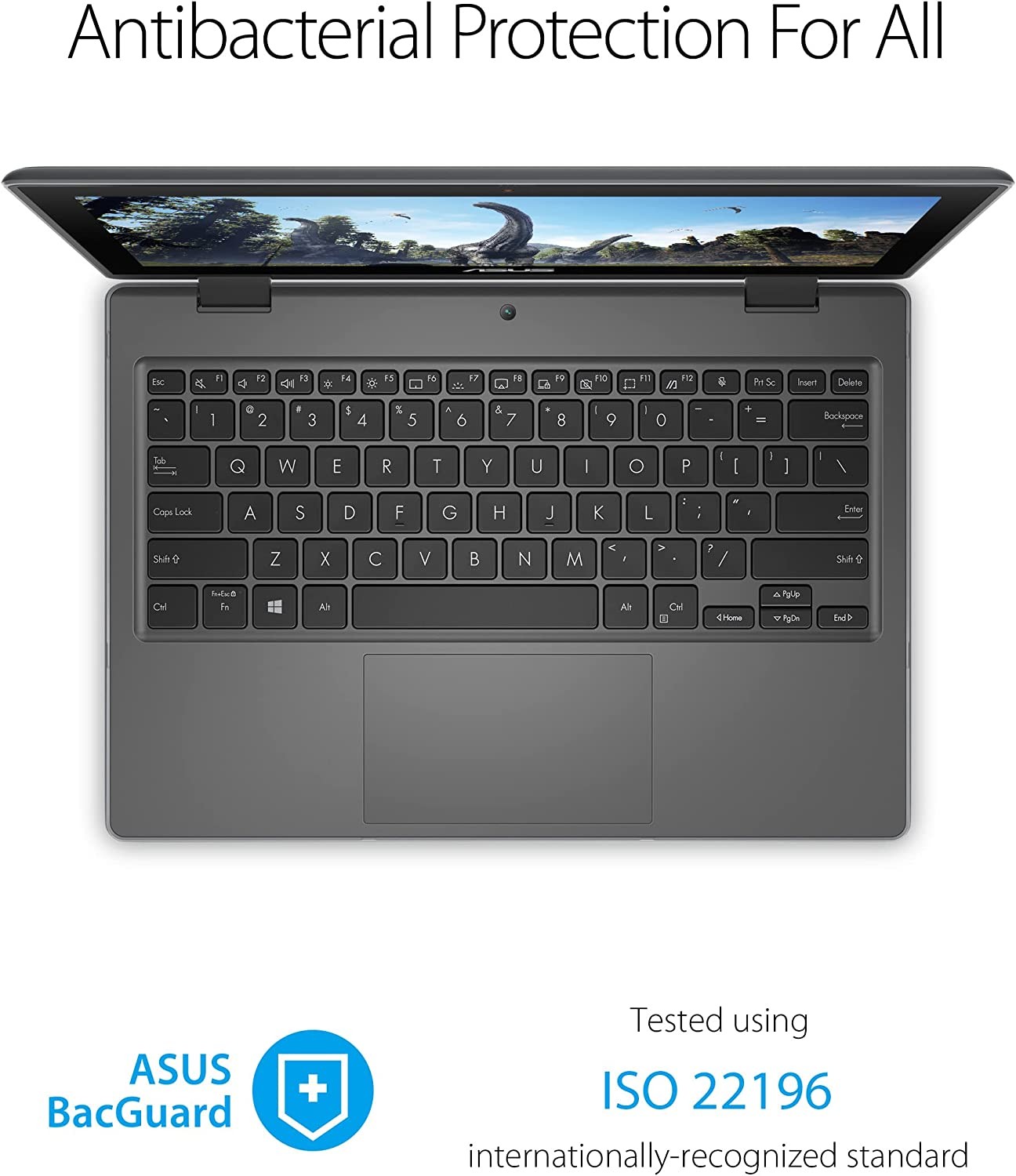 ASUS ASUS BR1100 Laptop, 11.6" HD Anti-Glare Touchscreen Display, Intel Celeron N4500, 4GB RAM, 64GB Storage, MIL-STD 810H Durability, TPM 2.0, Windows 10 Pro, Dark Grey, Stylus Included, BR100FKA-502