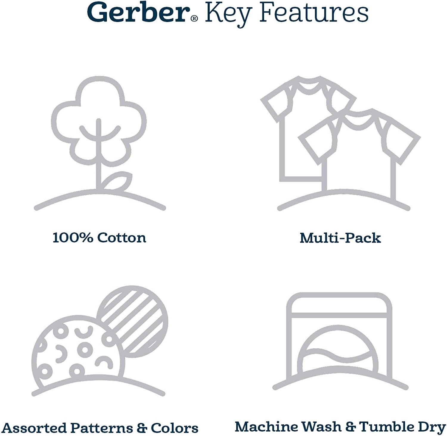 Gerber baby-boys 4 Pack Sleep  N Play Footie