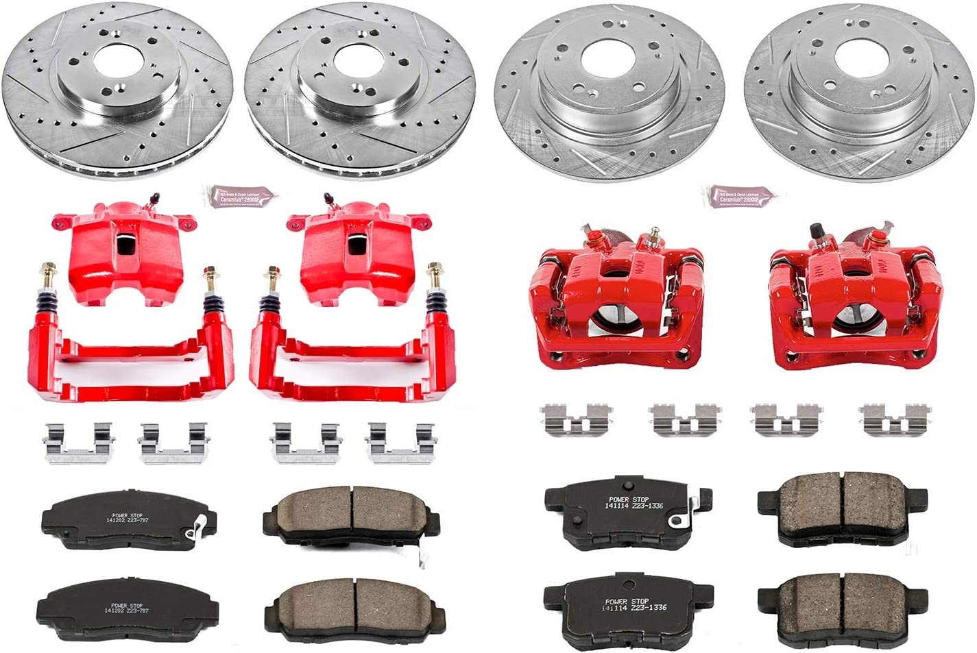 Power Stop KC2742 one-button performance brake kit with calipers