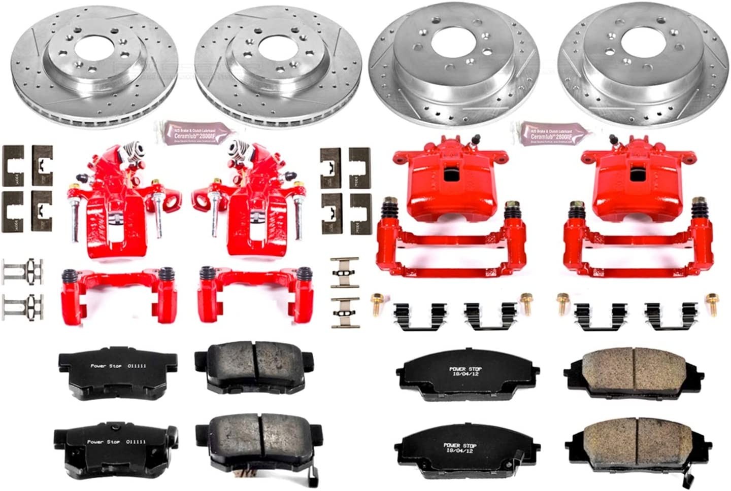 Power Stop KC2440 One Touch Performance Brake Kit with Calipers