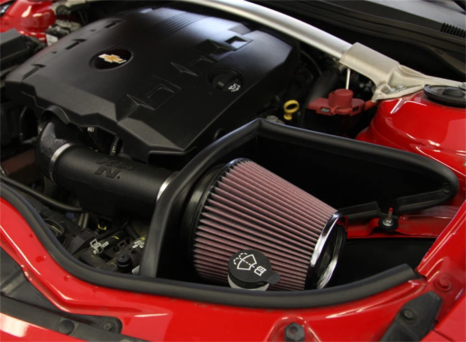 K&N Cold Air Intake Kit: Improves Acceleration and Engine Growth, Guaranteed Increases Horsepower to 11HP: Compatible with 3.6L, V6, 2011-2015 Chevrolet Camaro, 63-3078
