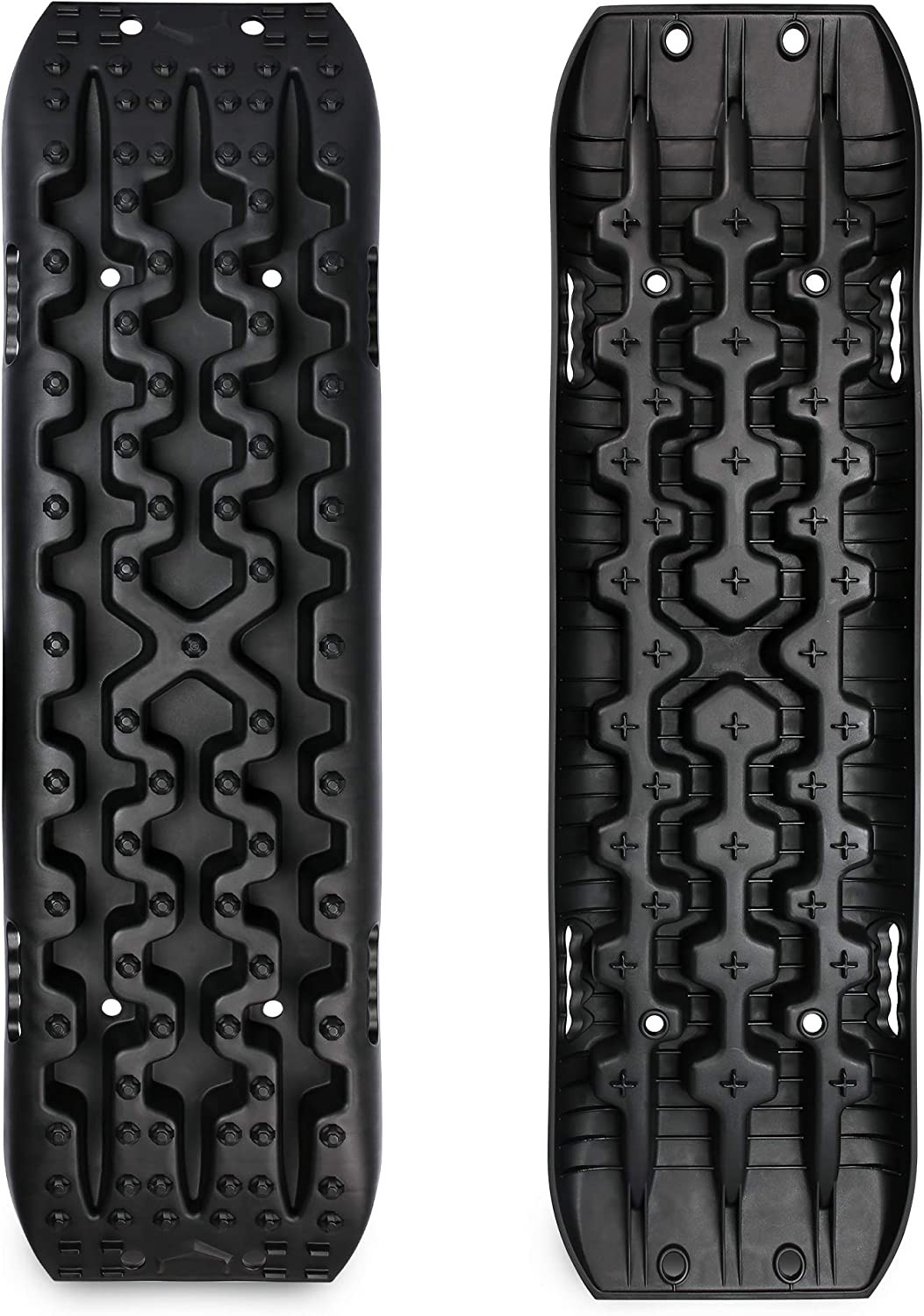 X-BULL New Recovery Traction Tracks Sand Mud Snow Track Tire Ladder 4WD (Black,3gen)