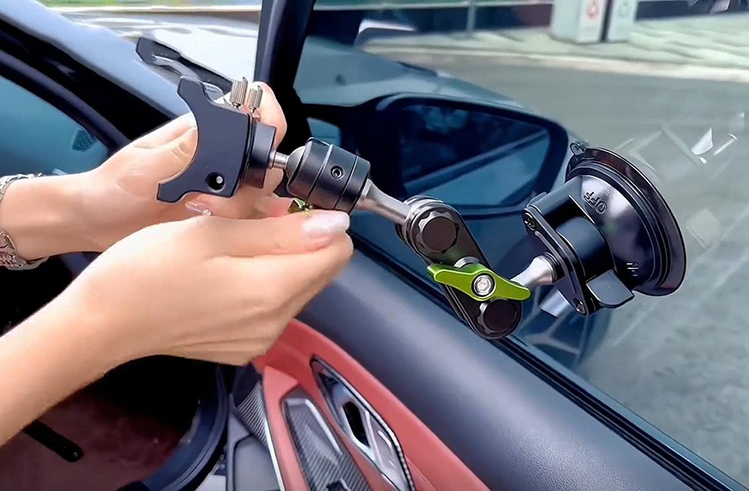 Universal Ball Head Arm for Phone 2023 New 360° Rotating Car Phone Holder Mount Ballhead Magic Arm Suction Cup Phone Holder for Car Dashboard Windshield Vehicle Sunroof