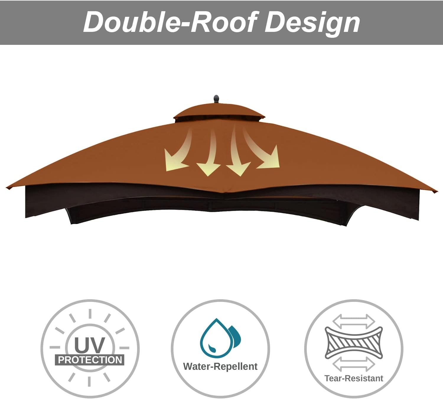 ABCCANOPY Riplock Gazebo Replacement Top for Lowe s Allen Roth #GF-12S004B-1