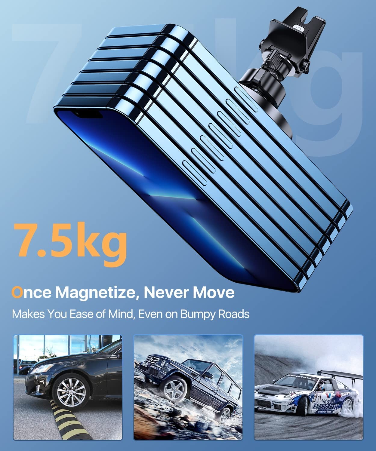 DesertWest Magnetic Phone Mount for Car [Newest Upgraded Super Strong Magnet] Hands Free MagSafe Car Mount for Vent 360° Adjustable, Compatible with Magsafe Case, iPhone 14 13 12 Pro/Plus/Max