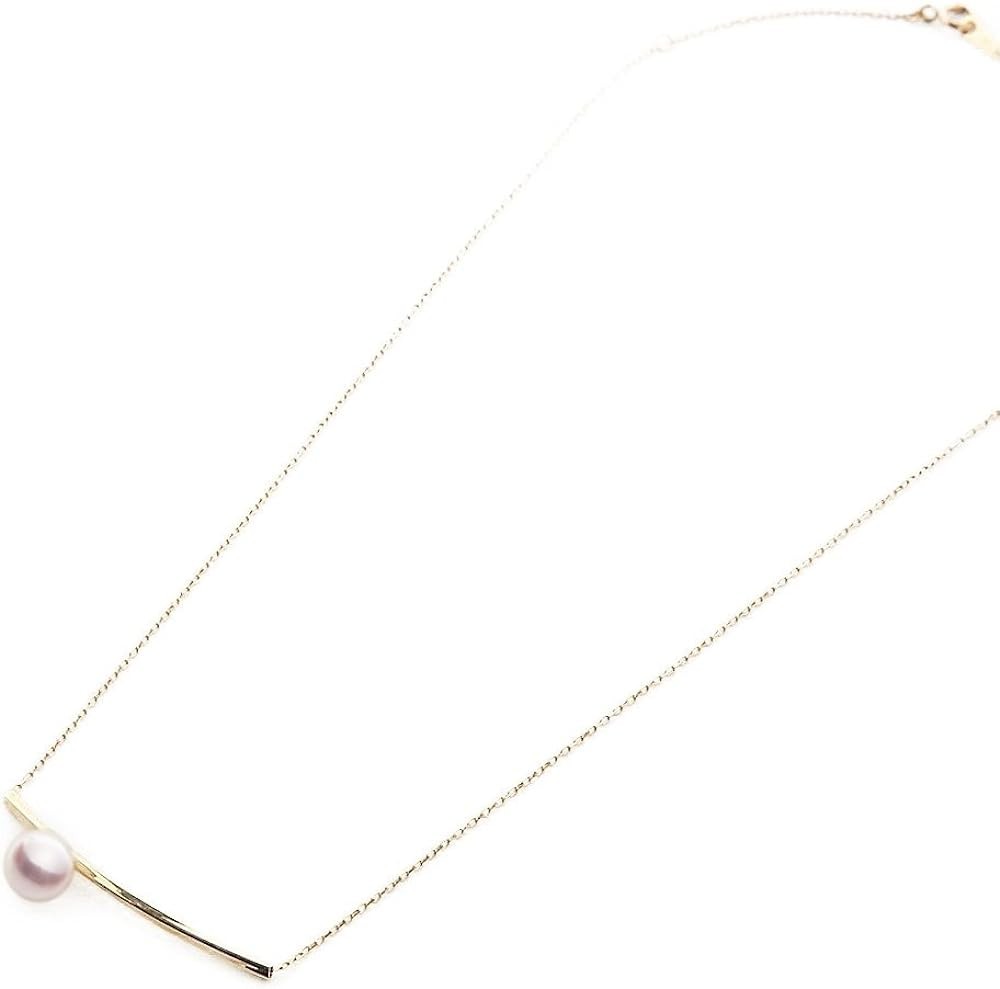 Japanese 7.0mm Akoya Cultured Pearl Pendant Necklace for Women with 18K Yellow Gold | Stylish Design Excellent Gift | Pearl Necklace