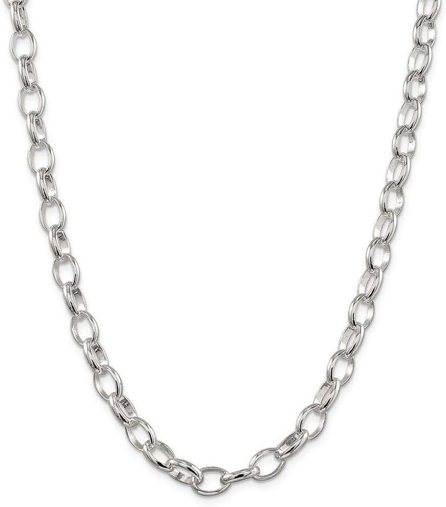 925 Sterling Silver Rolo Chain Necklace Jewelry Gifts for Women in Silver Choice of Lengths 16 18 20 24 30 36 and Variety of mm Options