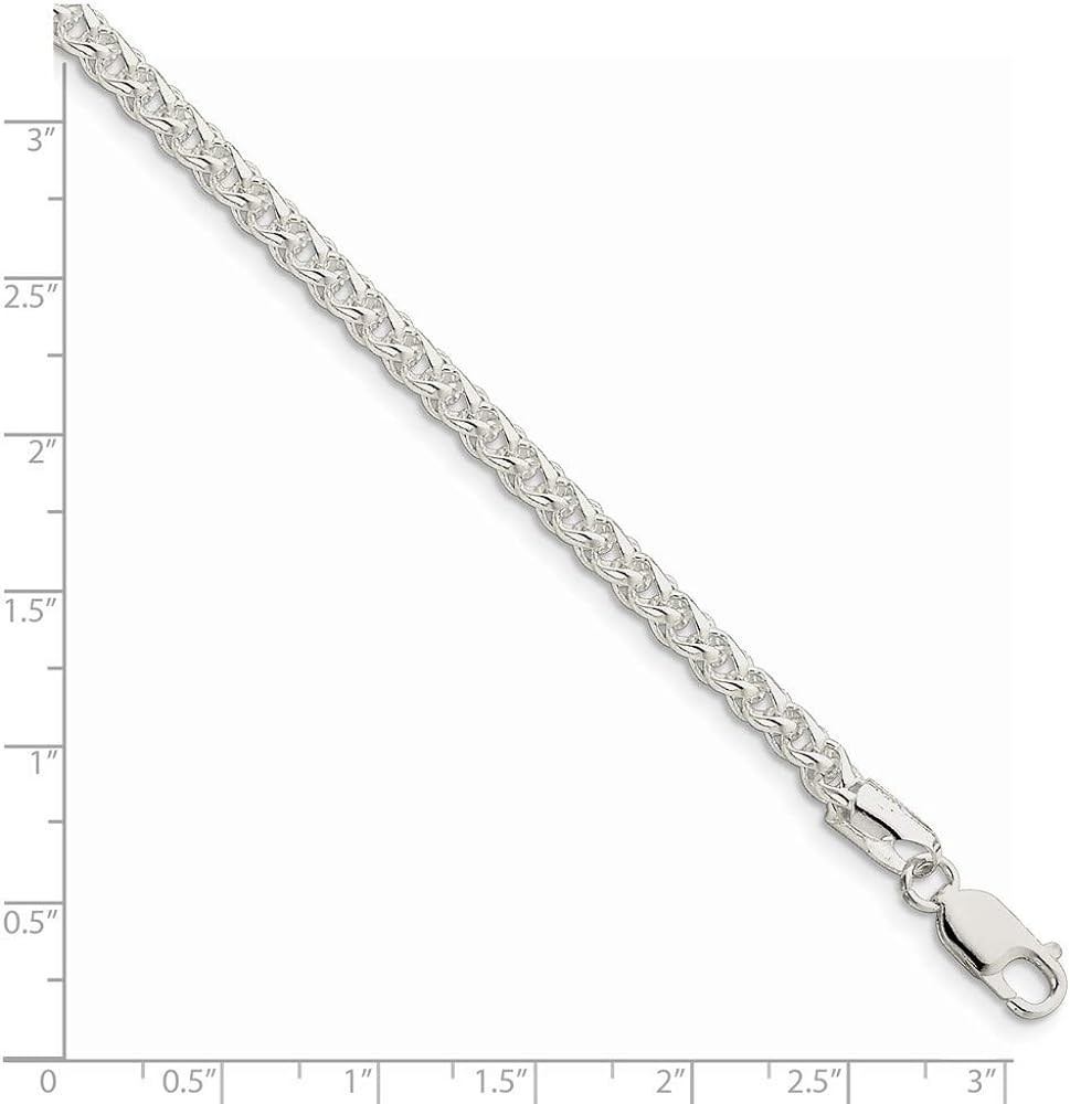 925 Sterling Silver Wheat Chain Jewelry Gifts for Women in Silver Choice of Lengths 16 18 24 20 30 and 1.25mm 1.75mm 2.5mm 3mm 4mm 5mm 6mm 8mm
