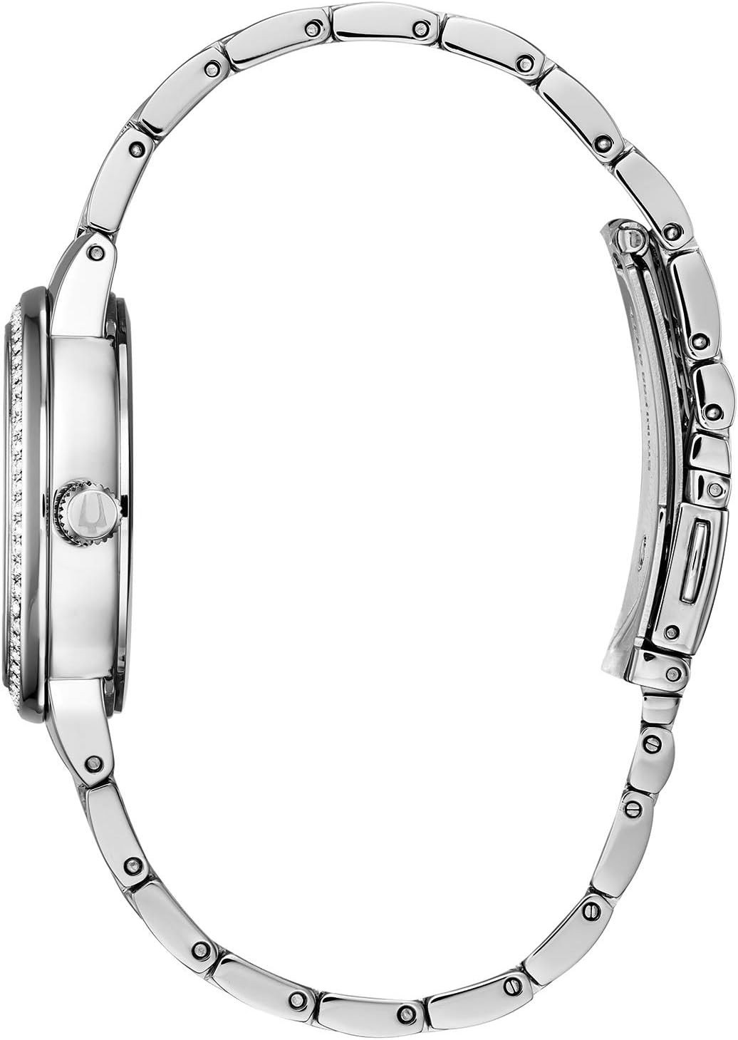 Bulova Ladies  Crystal Phantom 3-Hand Quartz Watch, Faceted Mineral Glass Dial