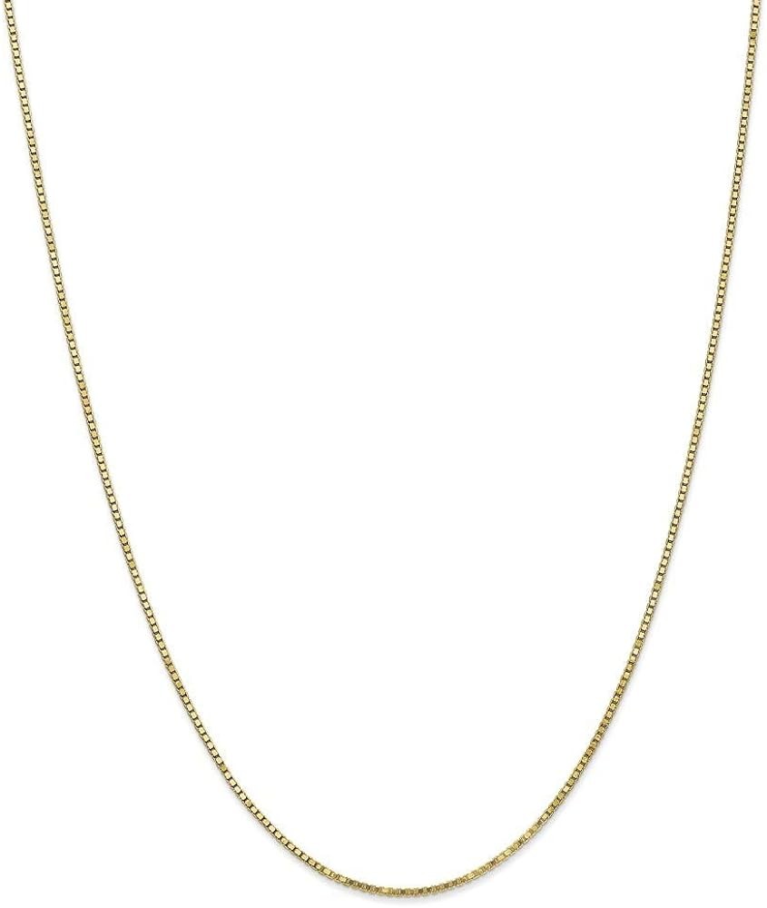 10k Gold Box Chain Necklace Jewelry Gifts for Women in White Gold Yellow Gold Choice of Lengths 16 18 20 24 14 22 30 and Variety of mm Options