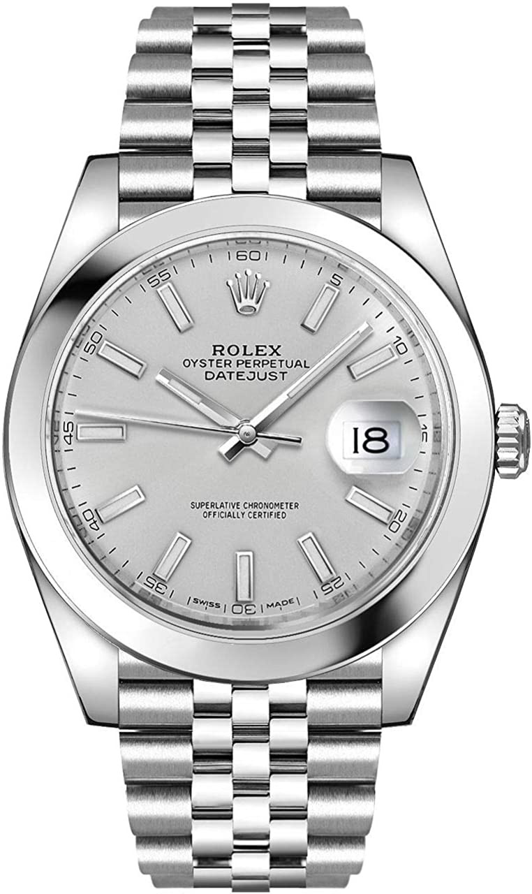 Rolex Datejust 41 Silver Dial Jubilee Bracelet Men s Watch 126300