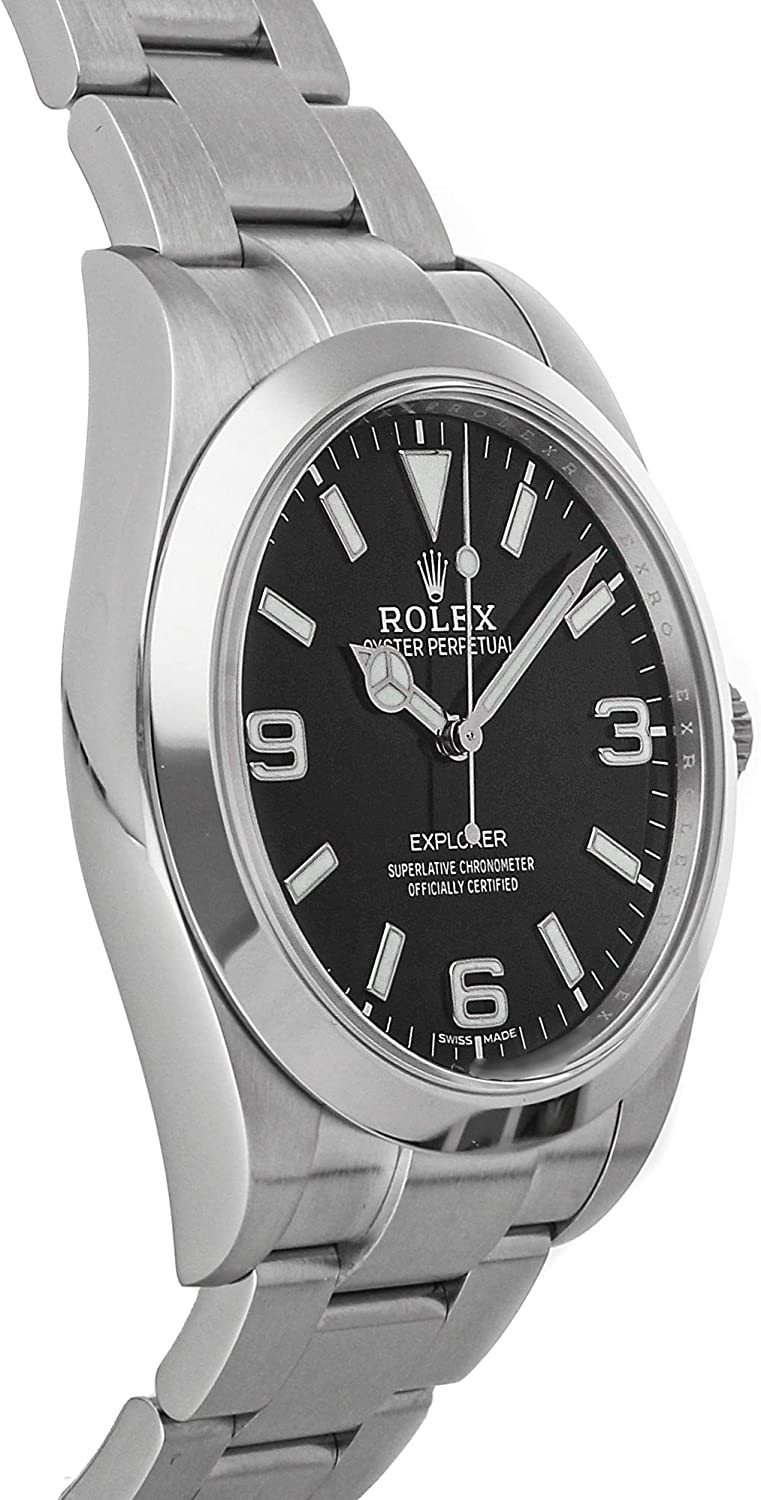 Rolex Explorer Mechanical (Automatic) Black Dial Watch 214270-0003