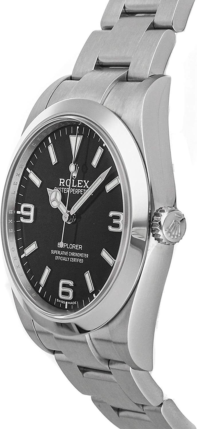 Rolex Explorer Mechanical (Automatic) Black Dial Watch 214270-0003