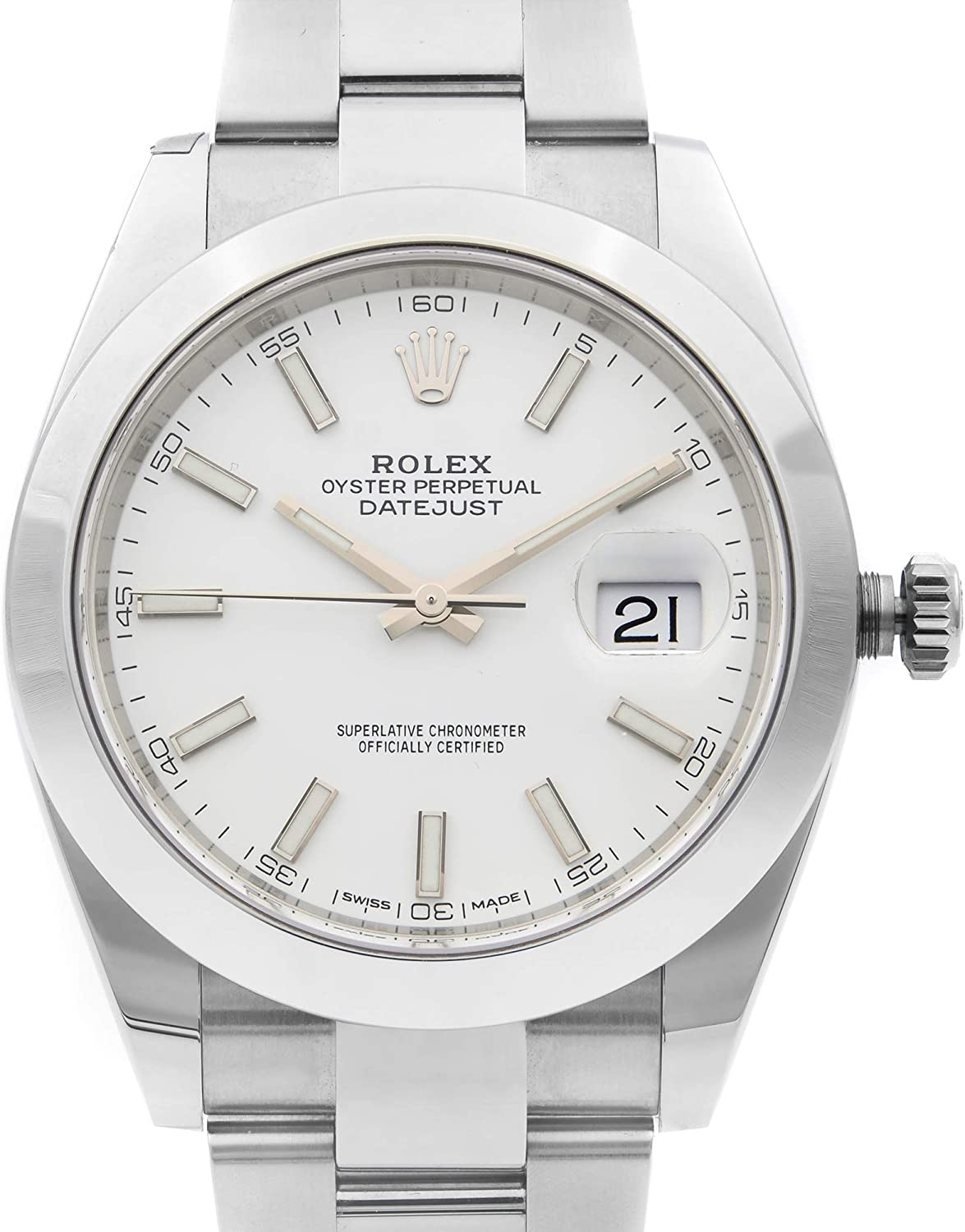 Rolex Oyster Perpetual Datejust White Dial Automatic Men s Watch 126300WSO