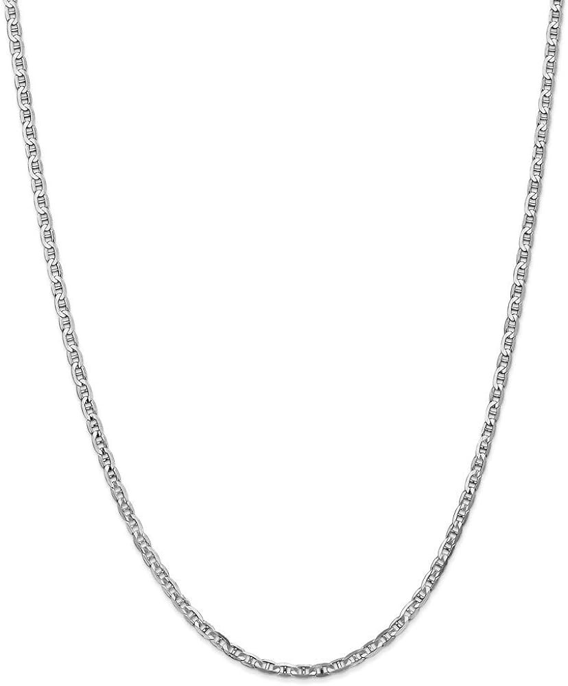 14k Gold Nautical Ship Mariner Anchor Link Chain Necklace Jewelry Gifts for Women in Yellow Gold White Gold Choice of Lengths 14 16 18 20 24 22 and 1.5mm 11mm 3mm 9mm