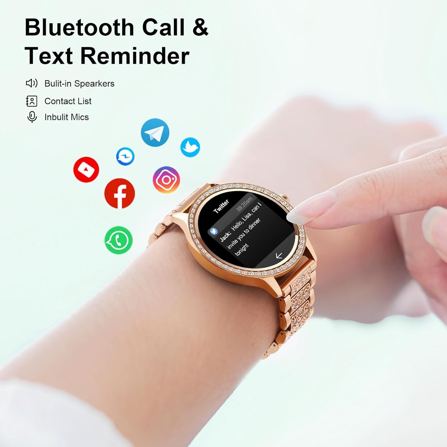 Avxtc Smart Watch for Women 1.32" Fitness Tracker with Answer/Make Calls,24/7 Heart Rate, Blood Oxygen, Stress and Sleep Tracker,20 Sports Modes, Fitness Watch Compatible Android iOS
