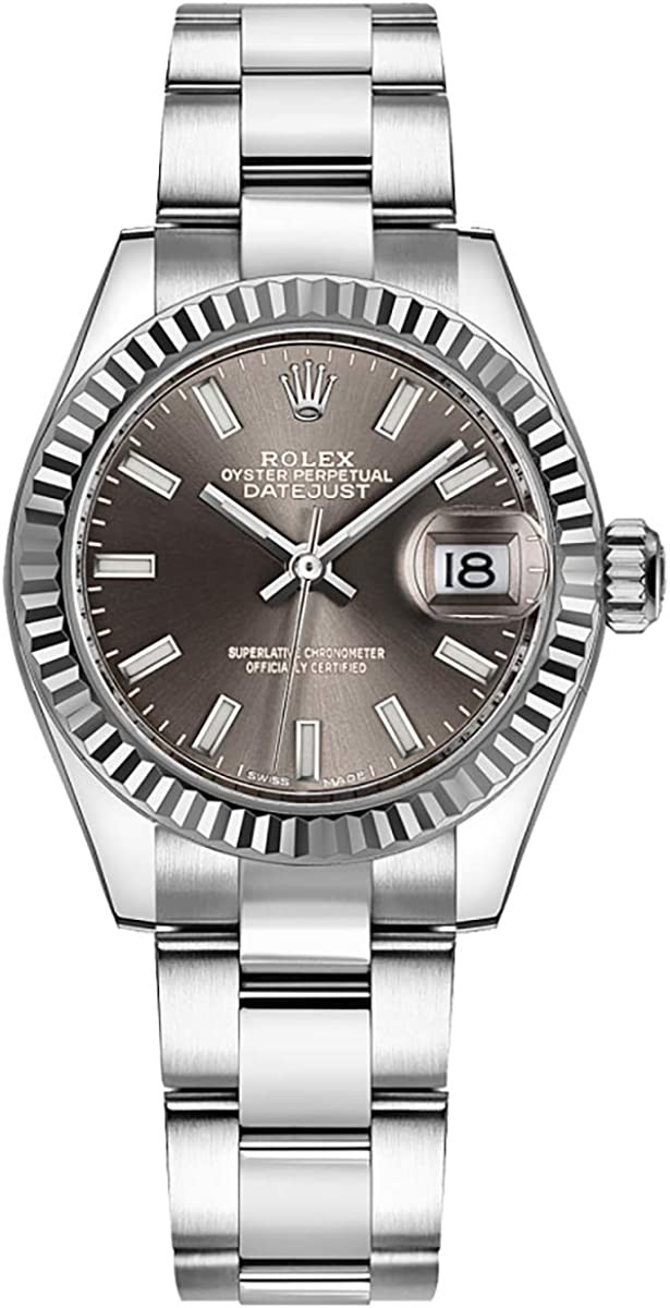 Women s Rolex Lady-Datejust 28 Gray Dial Luxury Watch (Reference: 279174)