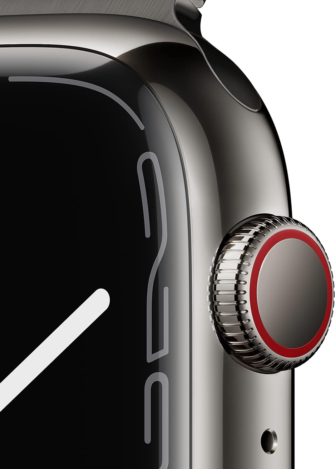 Apple Watch Series 7 [GPS + Cellular 45mm] Smart Watch w/Graphite Stainless Steel Case with Graphite Milanese Loop. Fitness Tracker, Blood Oxygen & ECG Apps, Always-On Retina Display, Water Resistant