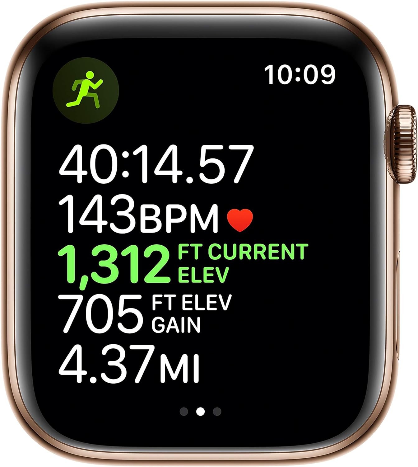 Apple Watch Series 5 (GPS + Cellular, 44mm) - Gold Stainless Steel Case with Stone Sport Band