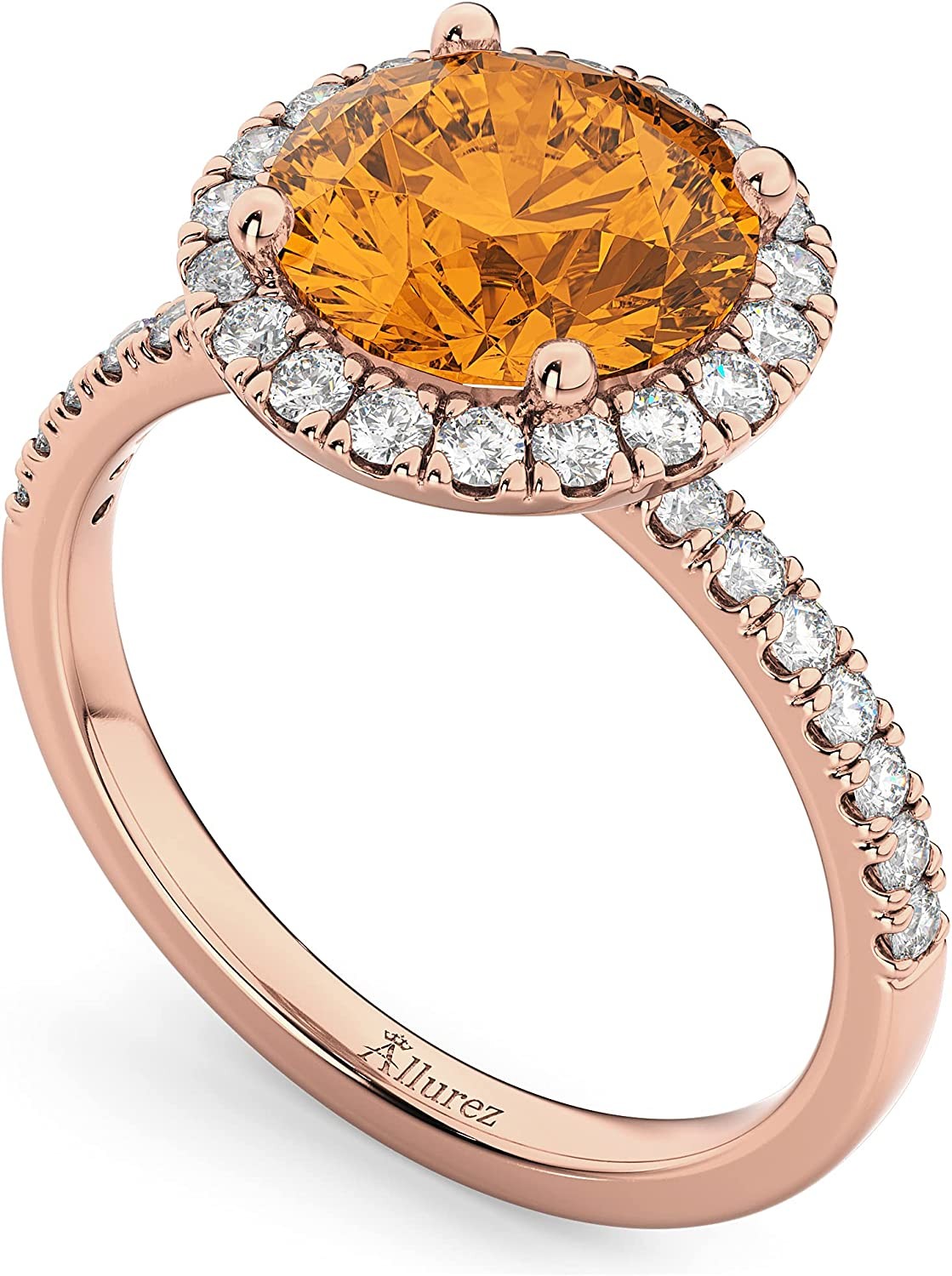 18k Gold (2.50ct) Round Halo Black Diamond and Diamond Accented Engagement Ring