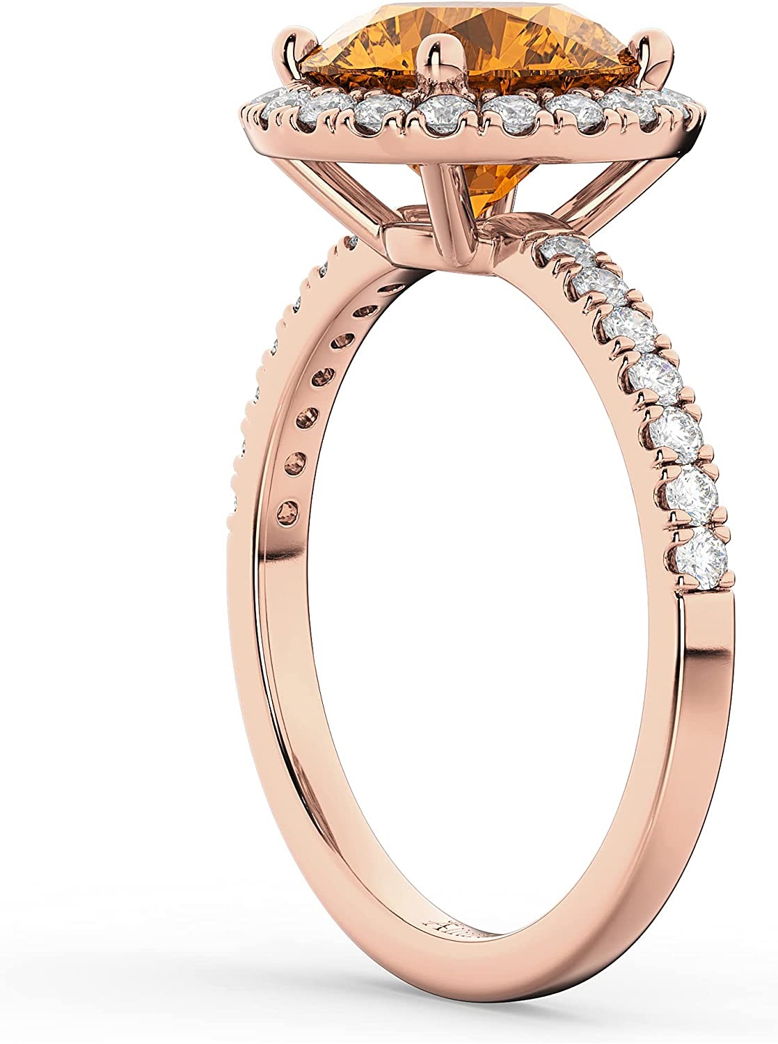 18k Gold (2.50ct) Round Halo Black Diamond and Diamond Accented Engagement Ring
