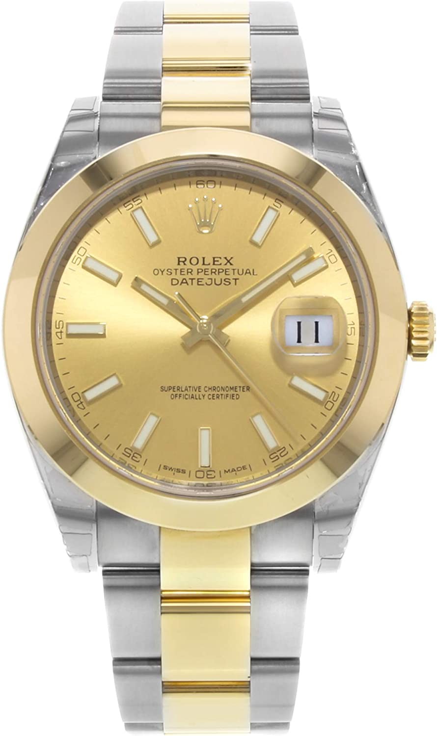 Rolex Datejust 41 Champagne Dial Steel and 18K Yellow Gold Oyster Men s Watch 126303CSO