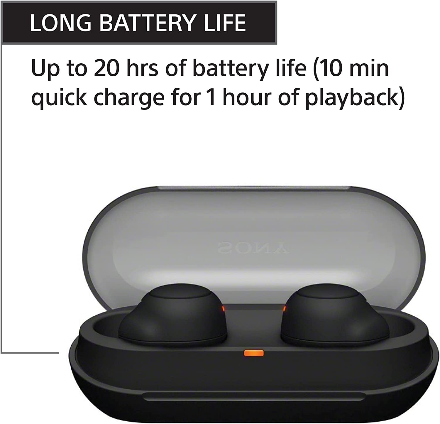 Sony WF-C500 Truly Wireless In-Ear Bluetooth Earbud Headphones with Mic and IPX4 water resistance, Black