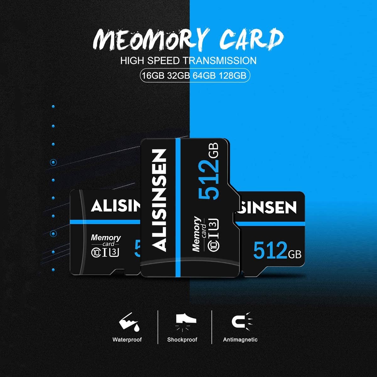 512GB Micro SD Card with SD Card Adapter Class 10 Memory Card 512GB for Class 10 TF Card for Android Smartphone Digital Camera Tablet and Drone 512GB