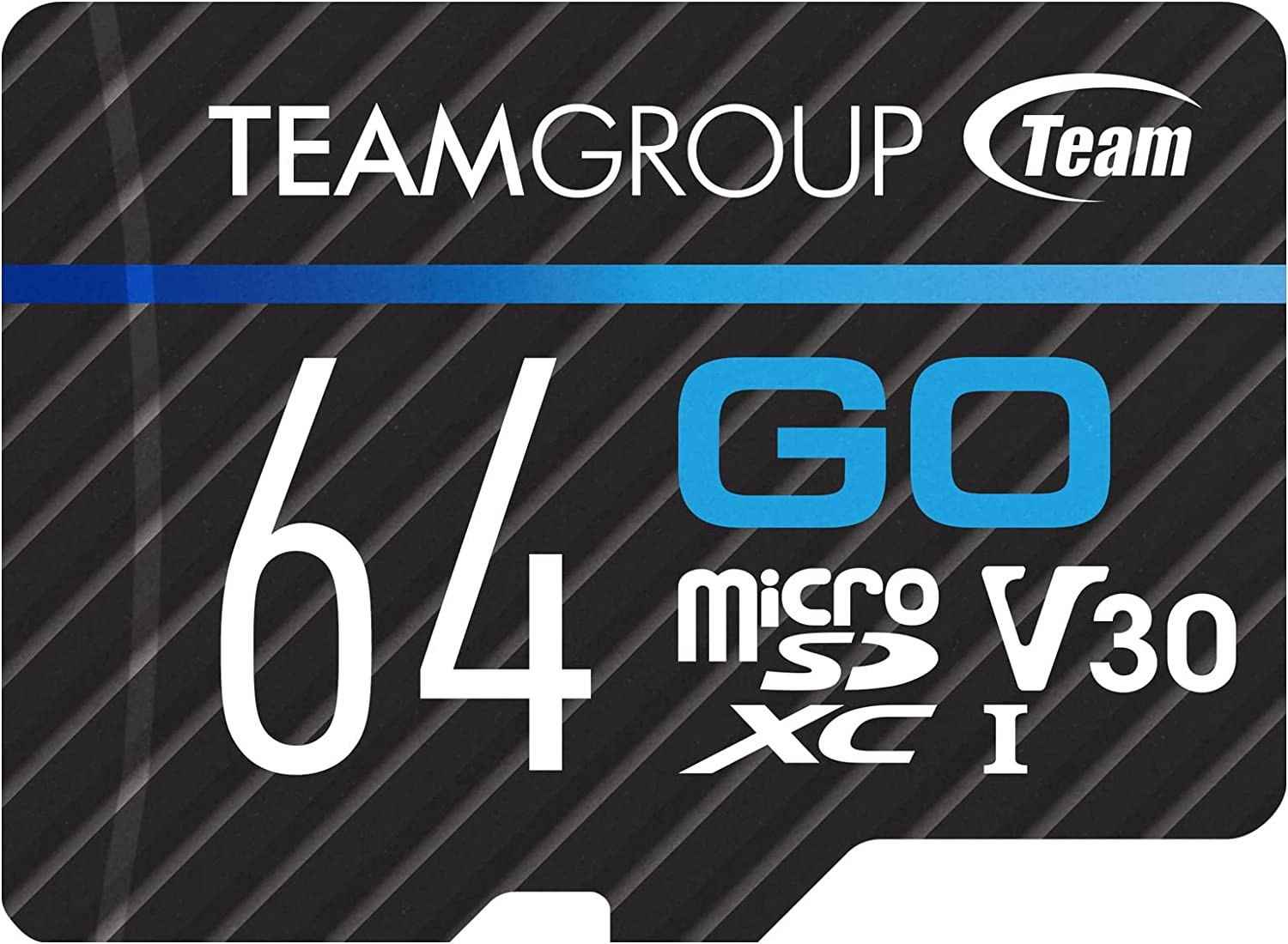 TEAMGROUP GO Card 64GB Micro SDXC UHS-I U3 V30 4K for GoPro & Drone & Action Cameras High Speed Flash Memory Card with Adapter for Outdoor, Sports, 4K Shooting, Nintendo-Switch TGUSDX64GU303