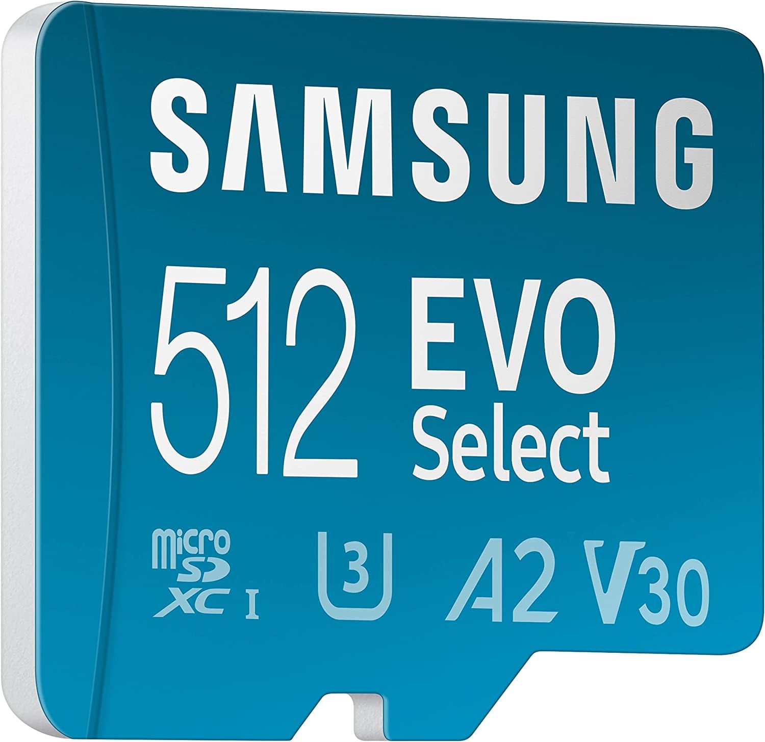 SAMSUNG EVO Select Micro SD-Memory-Card + Adapter, 512GB microSDXC 130MB/s Full HD & 4K UHD, UHS-I, U3, A2, V30, Expanded Storage for Android Smartphones, Tablets, Nintendo-Switch (MB-ME512KA/AM)