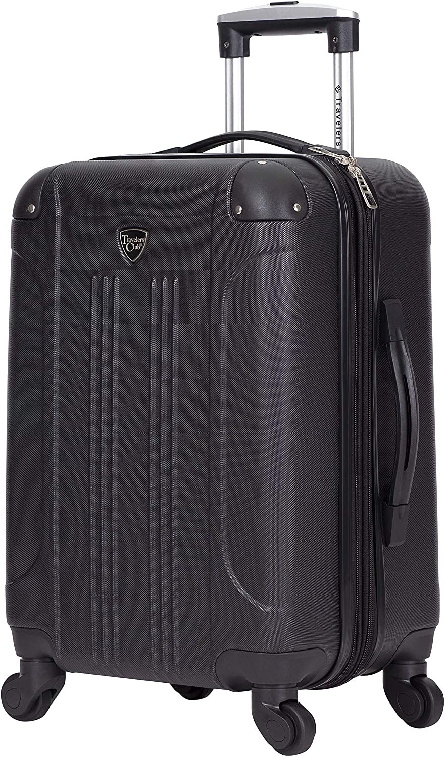 Travelers Club Sky+ Luggage Set, Black, 3 Piece