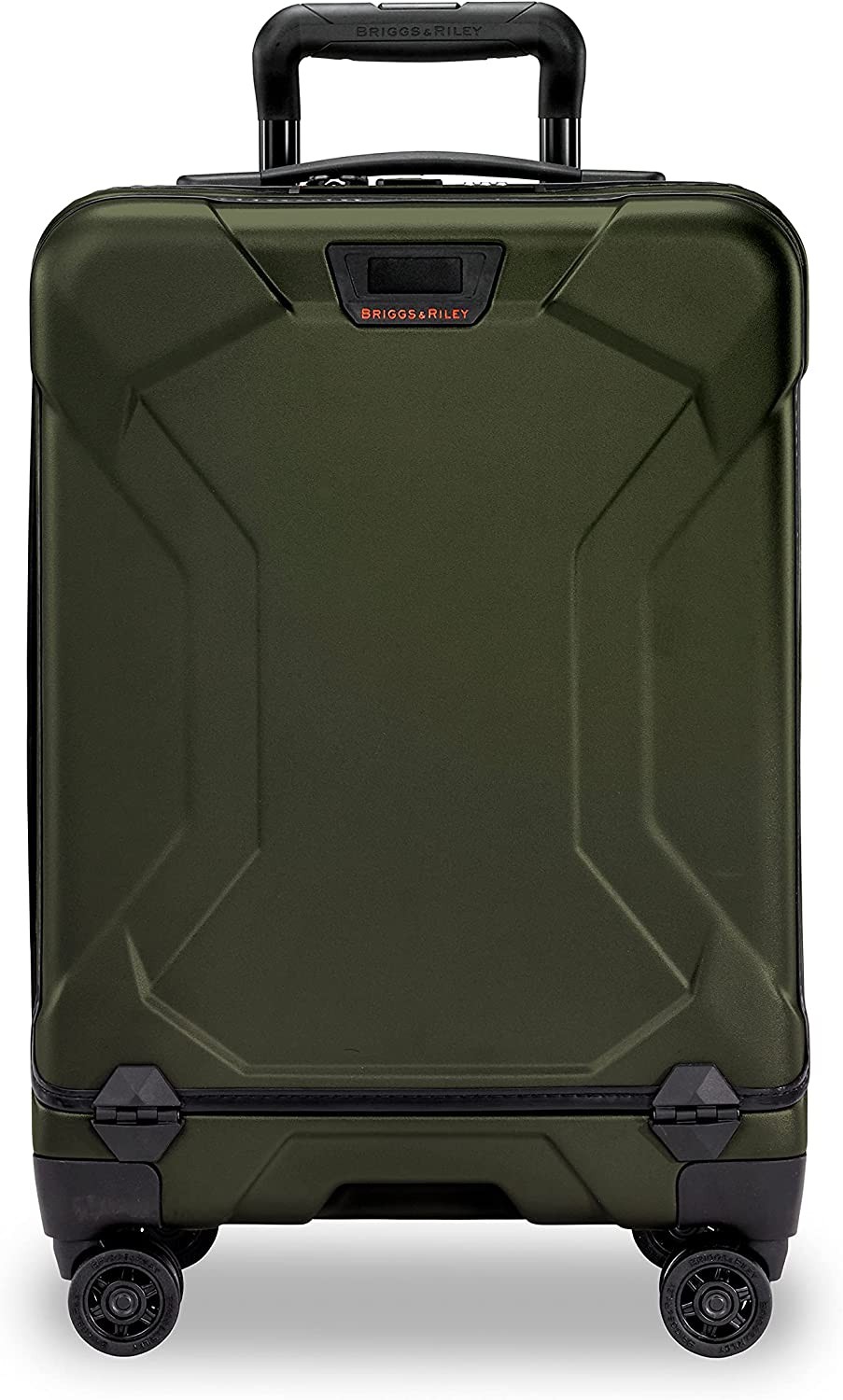 Briggs & Riley Torq Hardside Carry On Luggage with Spinner Wheels 22 inch. USB Charging Port, TSA-Friendly Locks, Easy Access Hinged Front Pocket, Green