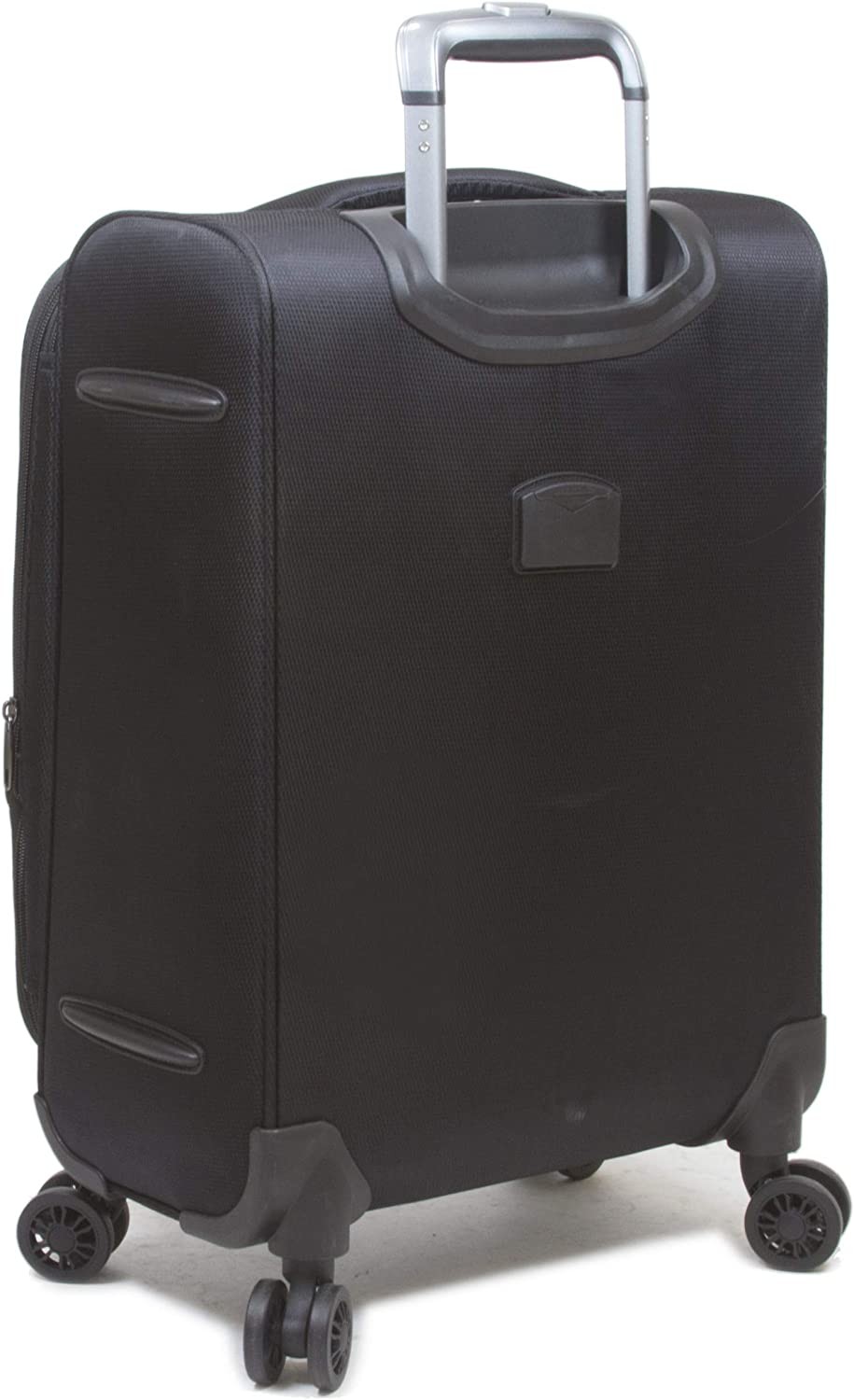 Dejuno Twilight Lightweight Nylon 3-Piece Spinner Luggage Set, Black