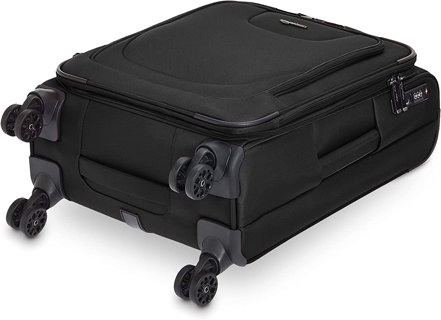 Amazon Basics Expandable Softside Carry-On Spinner Luggage Suitcase With TSA Lock And Wheels - 23 Inch, Black