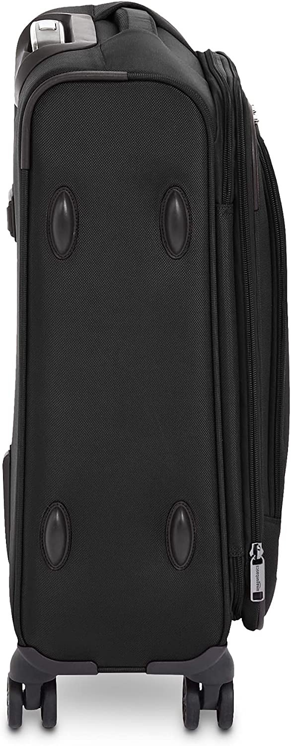 Amazon Basics Expandable Softside Carry-On Spinner Luggage Suitcase With TSA Lock And Wheels - 23 Inch, Black