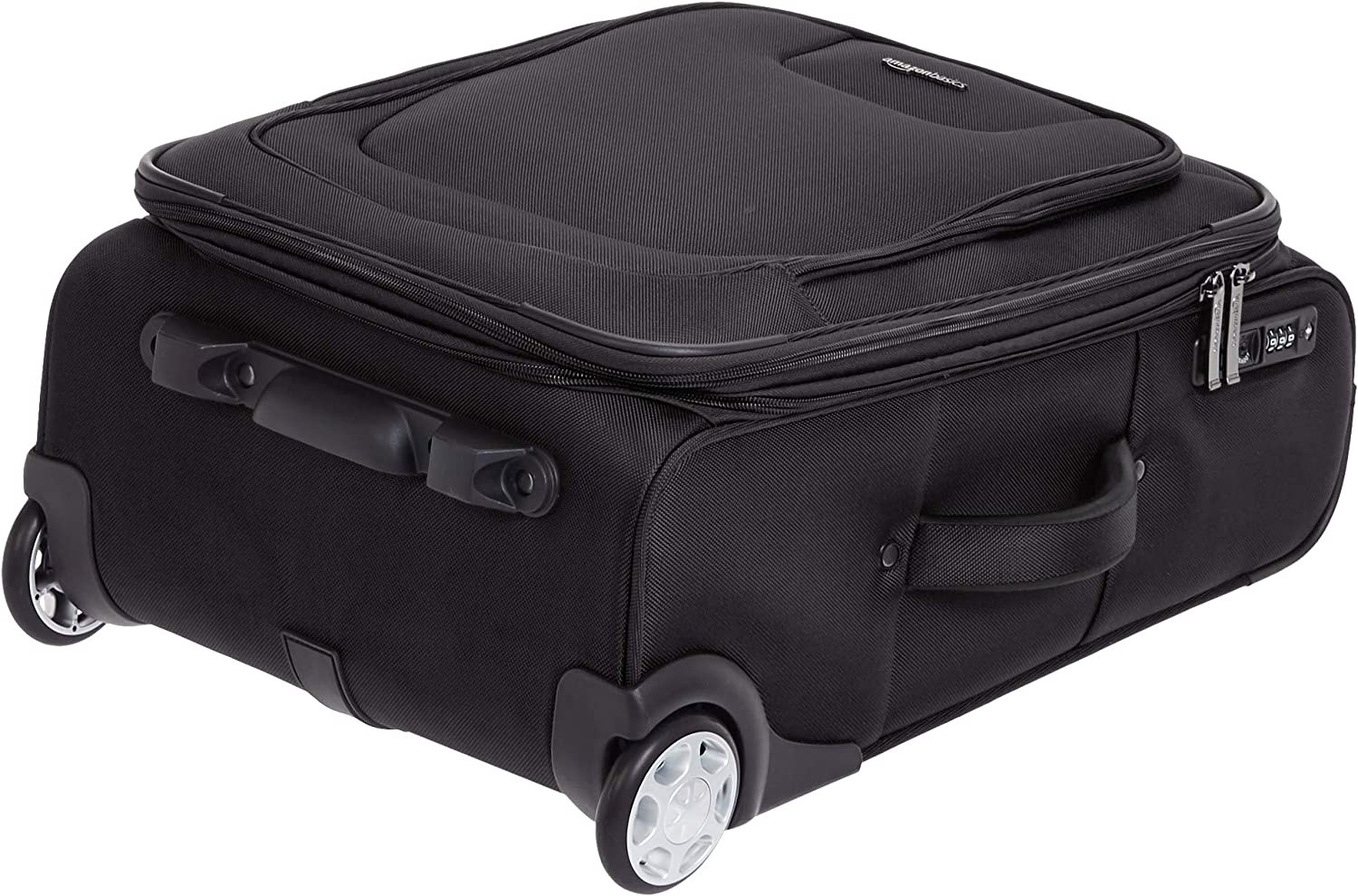Amazon Basics Expandable Softside Carry-On Luggage Suitcase With TSA Lock And Wheels - 24 Inch, Black