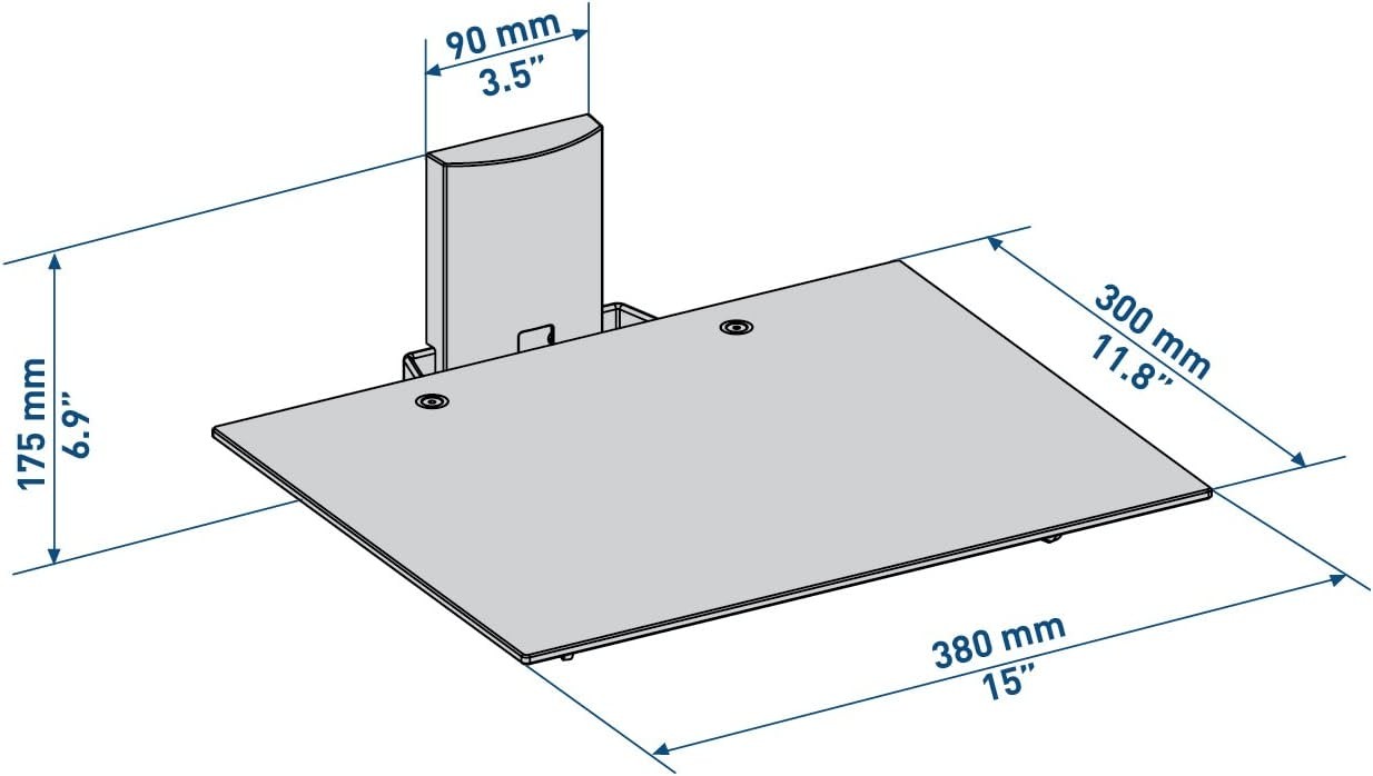 Meliconi 480517 SlimStyle AV Shelf Plus - Black