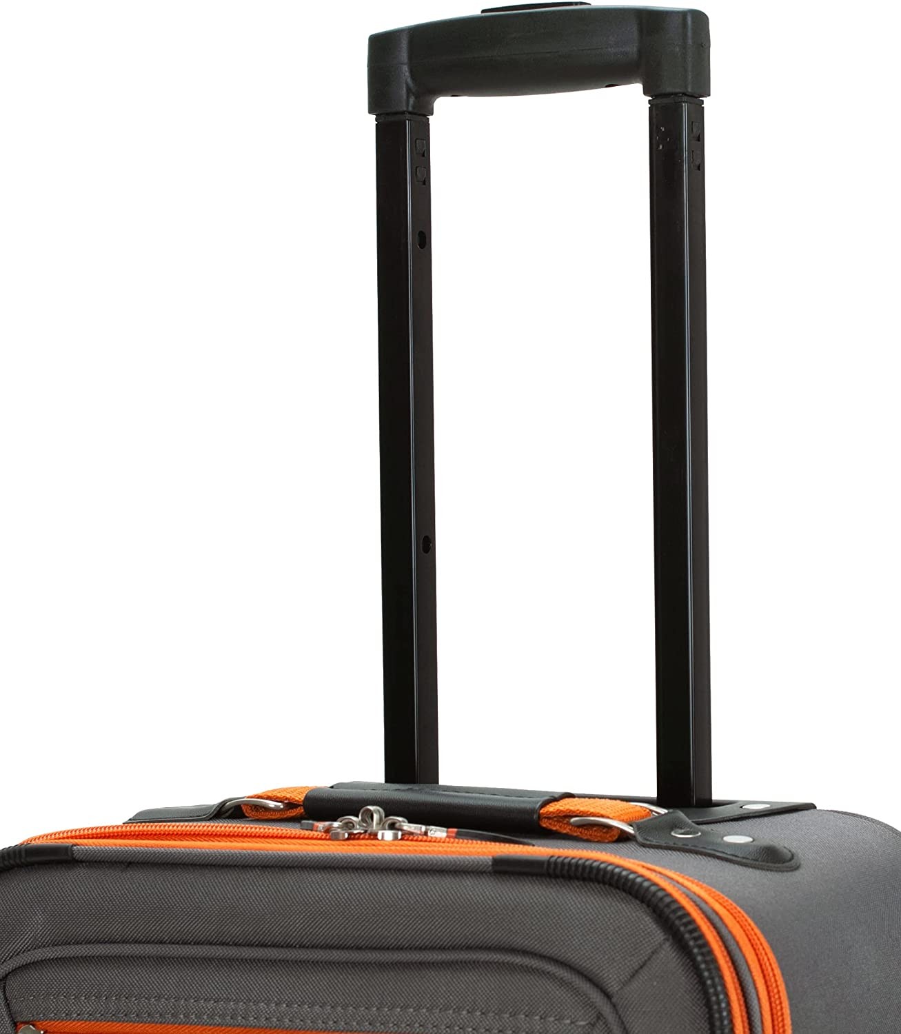 Rockland Pasadena Softside Spinner Wheel Luggage, Charcoal, Carry-On 20-Inch