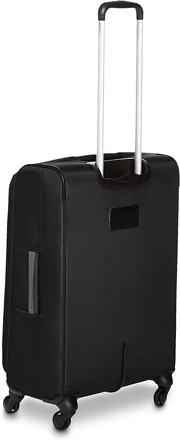 Amazon Basics Softside Spinner Luggage Suitcase - 25.9 Inch, Black