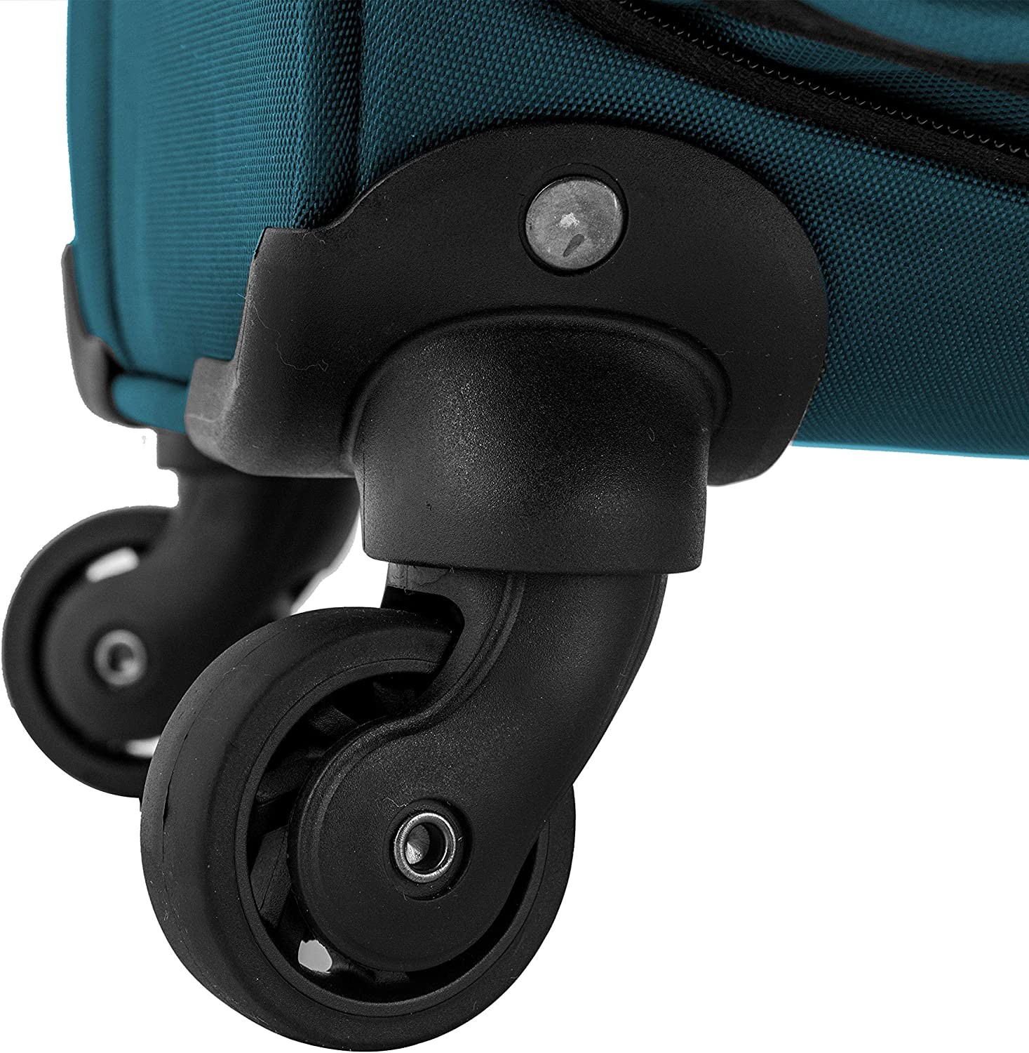 U.S. Traveler Anzio Softside Expandable Spinner Luggage, Teal, Carry-on 22-Inch