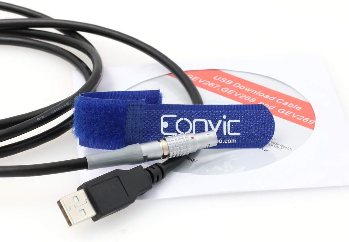 Eonvic 0b 5 Pin USB Data Transfer Cable for Leica Total Station and Digital Theodolite Original GEV267