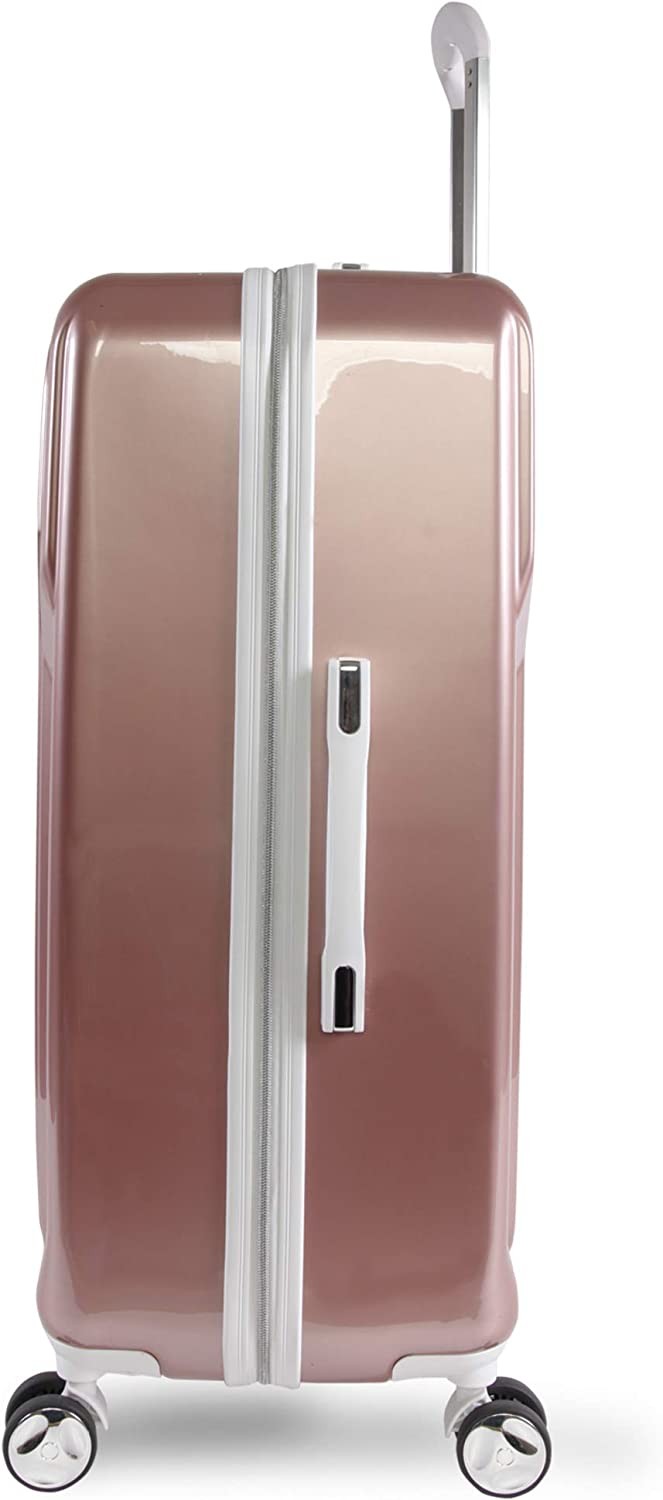 BEBE Women s Luggage Stella 29" Hardside Check in Spinner, Rose Gold, One Size